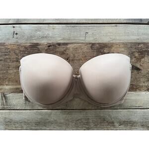 Victoria's Secret PINK Smooth Praline 34DD Wear Everywhere Strapless Push Up Bra